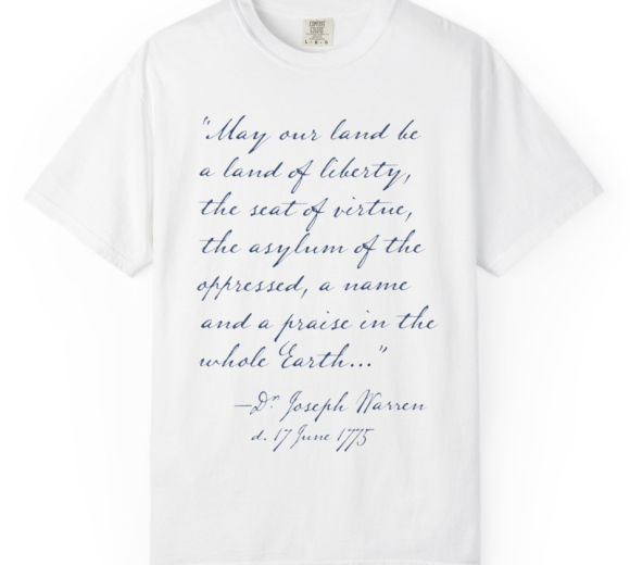 "May our land be a land of liberty..." Unisex Garment-Dyed T-Shirt